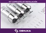Dispenser Triple Dehuka Amurable 1500ml Para Jabón, Shampoo, Crema O Alcohol