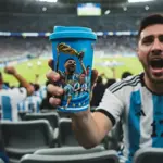 Vaso Térmico Selección Argentina De Futbol Afa 500ml Azul - Celeste