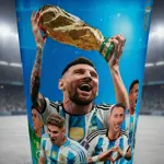 Vaso Térmico Selección Argentina De Futbol Afa 500ml Azul - Celeste