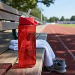 Botella De Agua Deportiva Dehuka 750ml Rojo Solido Brillante - Gran Capacidad Deporte