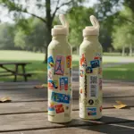 Botella De Aluminio Dehuka Get Lucky 500ml Beige - Diseno Exclusivo - Aislante Termico - Libre BPA