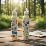 Botella De Aluminio Dehuka Get Lucky 500ml Beige - Diseno Exclusivo - Aislante Termico - Libre BPA