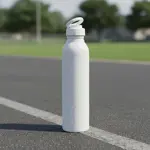 Botella De Agua Deportiva Motivacional Dehuka Aluminio Lisa 500ml Blanco Tapa A Roscas Libre De Bpa