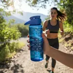 Botella De Agua Deportiva Dehuka Dakar Fit 750ml Azul - Tapa Rebatible - Hidratacion Activa