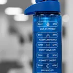 Botella De Agua Deportiva Dehuka Dakar Fit 750ml Azul - Tapa Rebatible - Hidratacion Activa