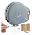 Tender Ropa De Pared Dehuka Extensible 1.5 Mts, Acero Inoxidable, Plegable Gris