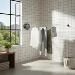 Tender Ropa De Pared Dehuka Extensible 1.5 Mts, Acero Inoxidable, Plegable Gris