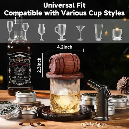 Kit Ahumador De Whisky ComboJoy Con Antorcha 6