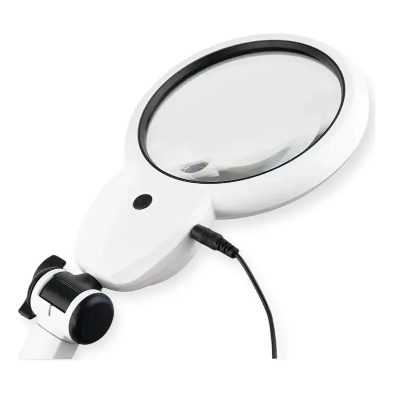 Lupa Lampara Led Soporte Con Luz Calida Y Fria