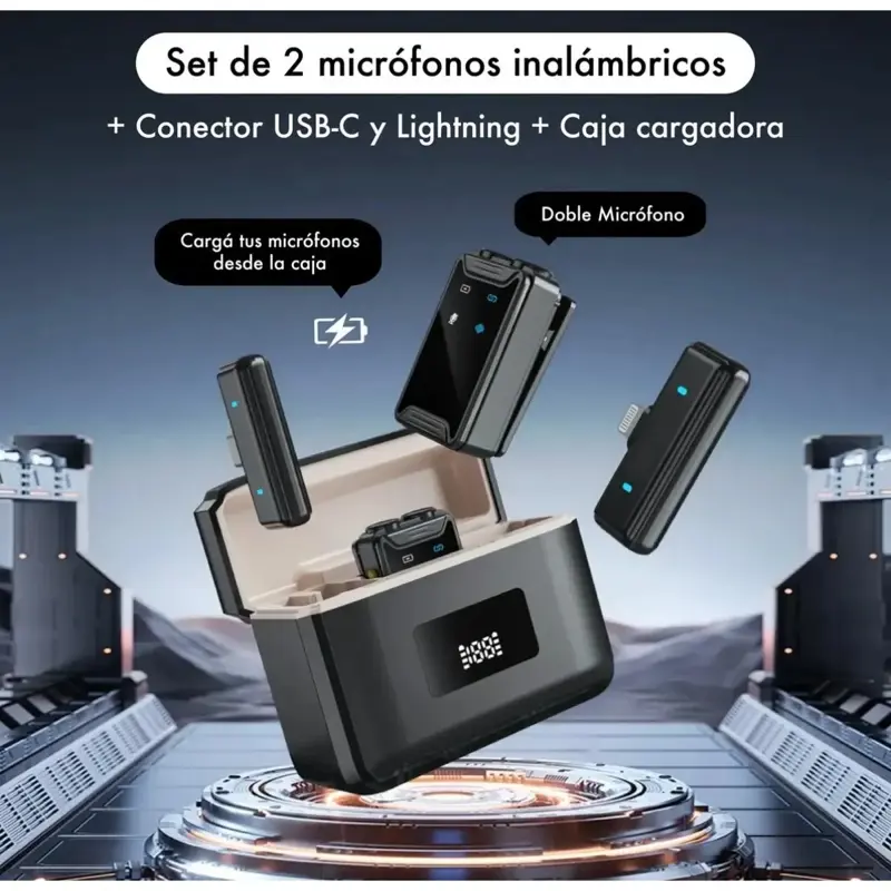 Microfono Inalambrico Profesional Celular Doble