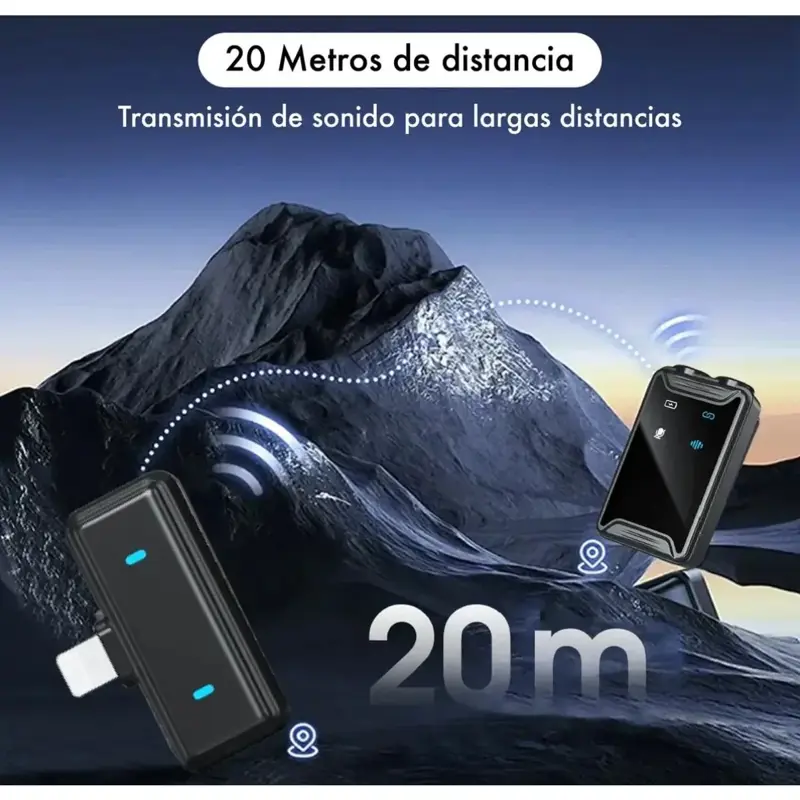 Microfono Inalambrico Profesional Celular Doble