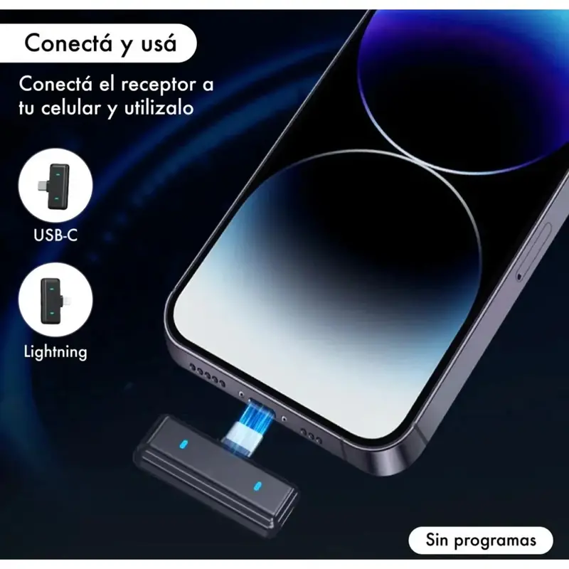 Microfono Inalambrico Profesional Celular Doble