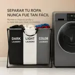 Cesto Organizador Ropa Sucia Plegable 3 Divisiones Lavadero
