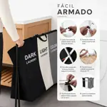 Cesto Organizador Ropa Sucia Plegable 3 Divisiones Lavadero