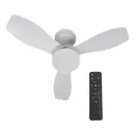 Ventilador De Techo Con Plafón Led Y Control Remoto 60 Cm 50 Hz Blanco Plástico 3