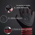Guantes Para Gym Gimnasio Deportivos Medio Dedo Con Abrojo