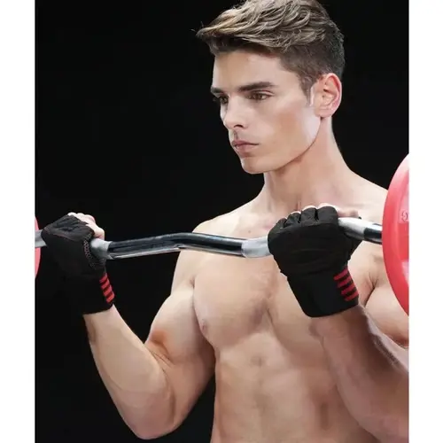 Guantes Para Gym Gimnasio Deportivos Medio Dedo Con Abrojo