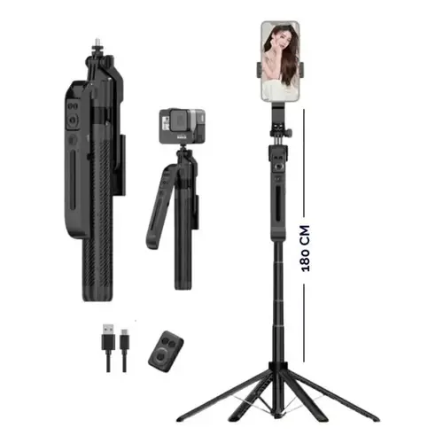 Trípode Inteligente Seguimiento Facial 360° Bluetooth 180cm