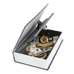 Caja Fuerte De Seguridad Metal Forma De Libro Con Llaves Negro
