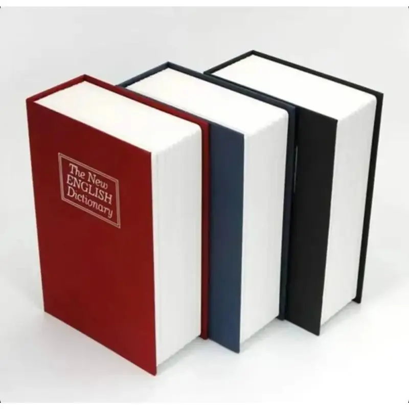 Caja Fuerte De Seguridad Metal Forma De Libro Con Llaves Negro