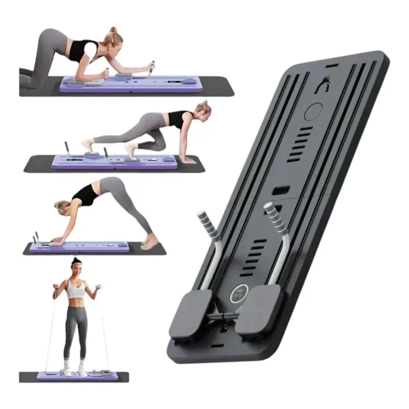Tabla Pilates Reformer Plegable Gym Fitness Negro