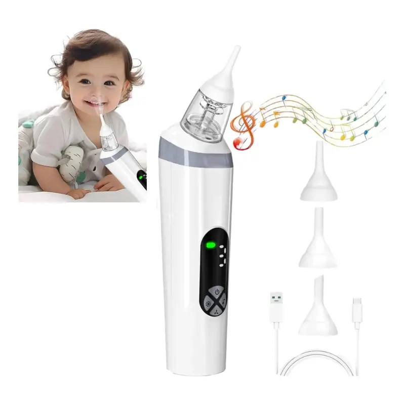 Aspirador Nasal Y Oido Bebes Limpiador Electrico Usb Succion Beige