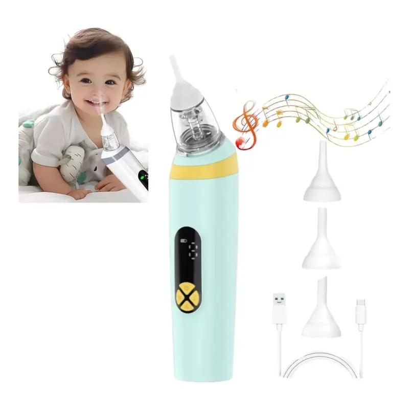 Aspirador Nasal Y Oido Bebes Limpiador Electrico Usb Succion Beige