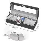 Estuche Para Reloj Exhibidor Caja Para Relojes 6 Espacios