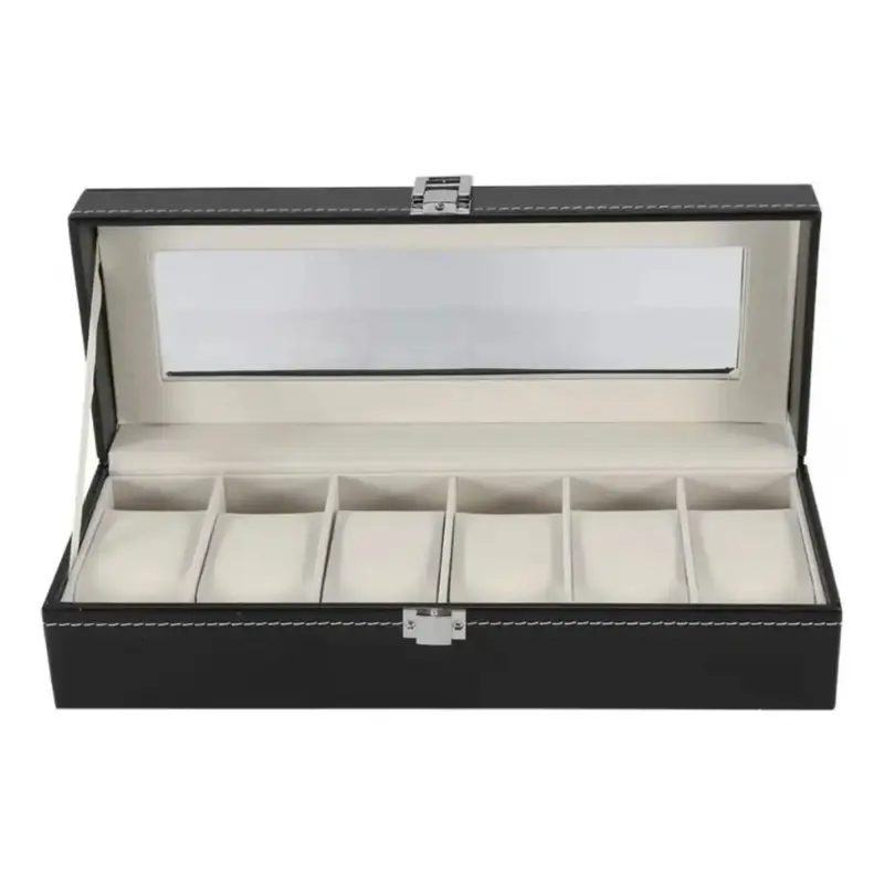 Estuche Para Reloj Exhibidor Caja Para Relojes 6 Espacios