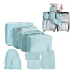Organizador De Valija Set 9 Piezas Neceser Viaje Avion verde verde