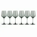 Set X6 Copas De Vidrio Fume Traslucido 410ml Premium