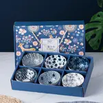 Set Caja X6 Bowl Cerámica Elegante De Diseño 11,5cm Estilo Vintage