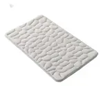 Alfombra De Baño Antideslizante Suave Absorbente 40x60cm - Color Blanco 
