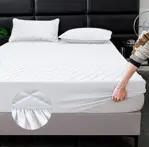 Cubre Funda Colchón Impermeable 2 Plazas 140x190cm Blanco