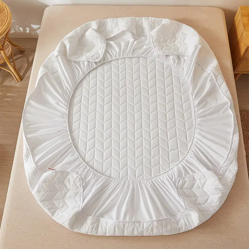 Cubre Funda Colchón Impermeable 2 Plazas 140x190cm Blanco