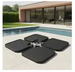 Set X4 Contrapeso Base Cuadrada Lusqtoff Sombrilla Y Parasol