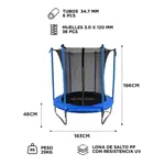 Cama Elástica Gadnic 183 mts con Red de Seguridad