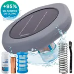 Ionizador Solar Para Piletas Gadnic Panel Monocristalino Libre De Cloro Y Químicos 150000 m³