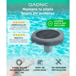 Ionizador Solar Para Piletas Gadnic Panel Monocristalino Libre De Cloro Y Químicos 150000 m³