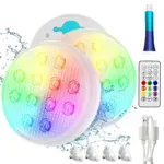 Luces para piscina QOLNBY LED sumergibles recargables IP68 (paquete de 2)