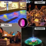 Luces para piscina QOLNBY LED sumergibles recargables IP68 (paquete de 2)