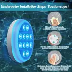 Luces para piscina QOLNBY LED sumergibles recargables IP68 (paquete de 2)