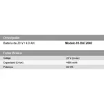 Bateria Ion Litio 20V 4.0 Ah Daihatsu HI-BAT2040 Herramientas