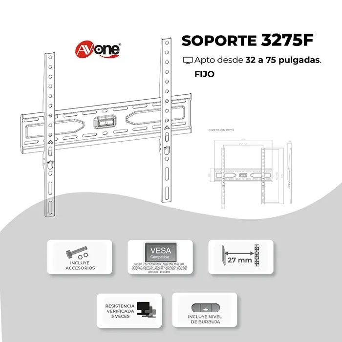 SOP TV 3275F 32A75 UNIV FIJO AV ONE