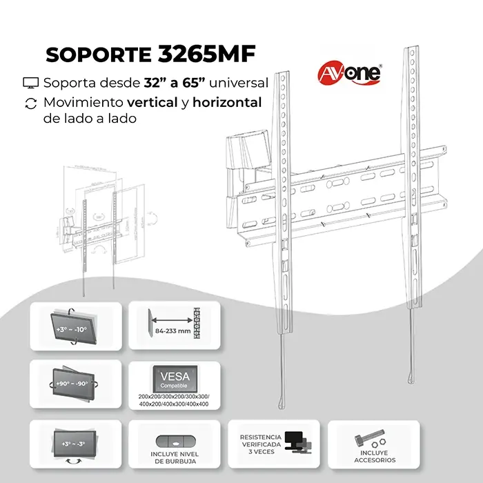 SOP 3265MF LED 32A65 UNIV MOV H/V AV ONE