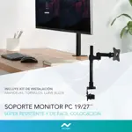 Soporte Tv / Monitor de Mesa Nictom SM02 19" a 27" Giro 360°