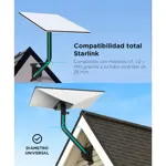 Soporte para Antena Starlink Mini Exterior Tubo Extensible 82cm Caño 25mm Curvado