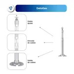 Soporte Extensible Para Proyector WAGGS Universal Techo Pared