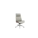 Silla de Oficina Premium Sillon Gerencial Madera Capitone negro