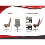 Silla de Oficina Premium Sillon Gerencial Madera Capitone negro
